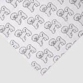 Illustratiepatroon Bichon Frise Cute Cartoon Dog Tissuepapier (Detail)