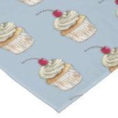 Illustratiepatroon Cupcake-Waterverf Tafelkleed (Gekanteld)