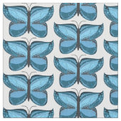 Illustratiepatroon decorative Blue Butterfly Stof (Close Up)