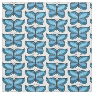 Illustratiepatroon decorative Blue Butterfly Stof