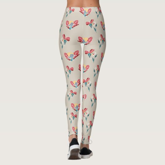 Illustratiepatroon Floral Faeries Leggings (Achterkant)