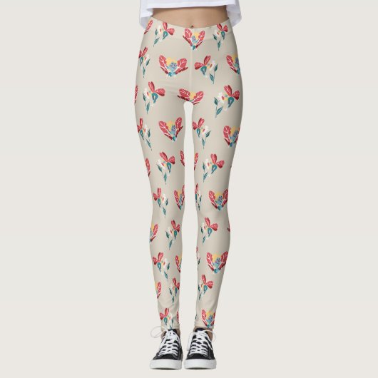 Illustratiepatroon Floral Faeries Leggings (Voorkant)