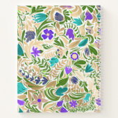 Illustratiepatroon kleurrijk goud-Floral-leder Notitieboek (Achterkant)