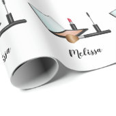 Illustratiepatroon met aangepaste naam instellen cadeaupapier (Rol Hoek)