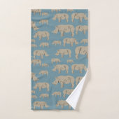 Illustratiepatroon Rhinoceros Rhino Bad Handdoek (Handdoek)