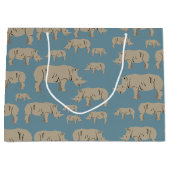 Illustratiepatroon Rhinoceros Rhino Groot Cadeauzakje (Voorkant)