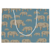 Illustratiepatroon Rhinoceros Rhino Groot Cadeauzakje (Achterkant)