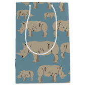 Illustratiepatroon Rhinoceros Rhino Medium Cadeauzakje (Voorkant)