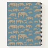 Illustratiepatroon Rhinoceros Rhino Notitieboek (Achterkant)