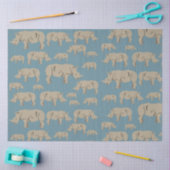 Illustratiepatroon Rhinoceros Rhino Tissuepapier (Craft)