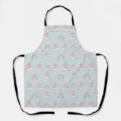Illustratiepatroon rollerskate over Apron Schort (Voorkant)