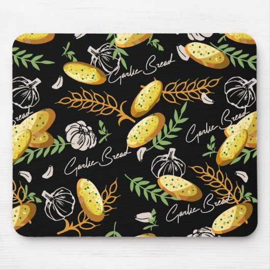 Illustratiepatroon V2 van de knoflookbrood Muismat (Voorkant)