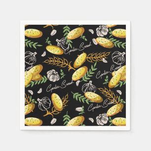 Illustratiepatroon V2 van de knoflookbrood Servet