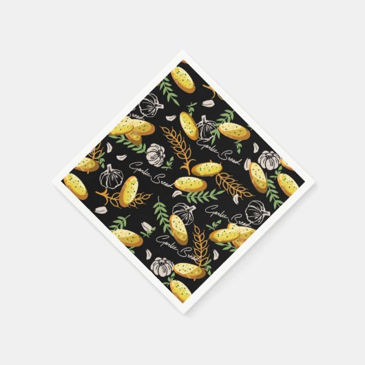 Illustratiepatroon V2 van de knoflookbrood Servet (Hoek)