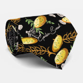 Illustratiepatroon V2 van de knoflookbrood Stropdas (Opgerold)