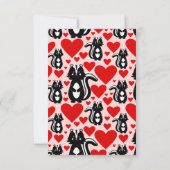 Illustratiepatroon valentijns kunstschildpad roze  bedankkaart (Achterkant)