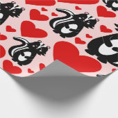 Illustratiepatroon valentijns kunstschildpad roze cadeaupapier (Hoek)