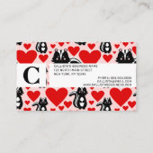 Illustratiepatroon valentijns kunstschildpad roze  kortingskaartje (Achterkant)