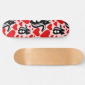 Illustratiepatroon valentijns kunstschildpad roze persoonlijk skateboard (Horizontaal)