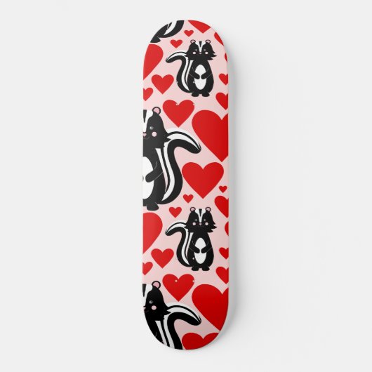 Illustratiepatroon valentijns kunstschildpad roze persoonlijk skateboard (Voorkant)