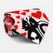 Illustratiepatroon valentijns kunstschildpad roze  stropdas (Opgerold)