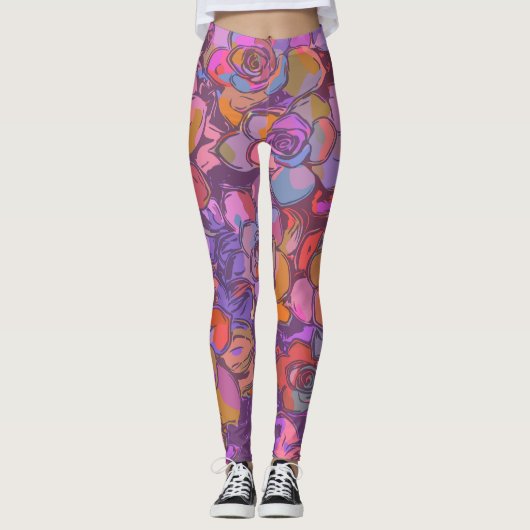 Illustratiepatroon van de flanderflens in het Paar Leggings (Voorkant)