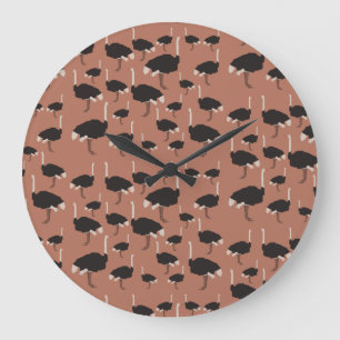 Illustratiepatroon van de Ostrich Bird  Grote Klok