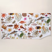 Illustratiepatroon van onderwater zeedieren strandlaken (Voorkant)