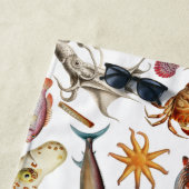 Illustratiepatroon van onderwater zeedieren strandlaken (In situ)