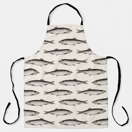 Illustratiepatroon vis schort (Voorkant)