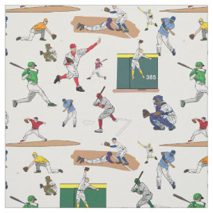 Illustratiepatroon voor Baseball-spelers Stof