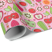 illustratiepatroon voor fruitkeuken cadeaupapier (Rol Hoek)