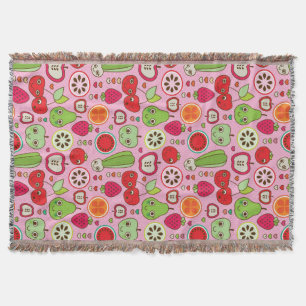 illustratiepatroon voor fruitkeuken deken