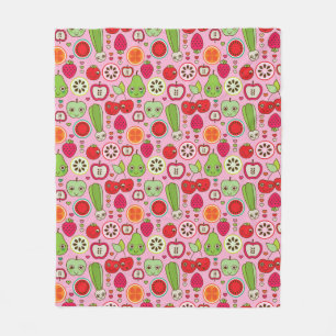 illustratiepatroon voor fruitkeuken fleece deken