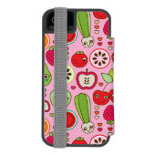 illustratiepatroon voor fruitkeuken incipio iPhone portemonnee hoesje (Agenda Achterkant)