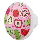 illustratiepatroon voor fruitkeuken keramische knop (Rechts)