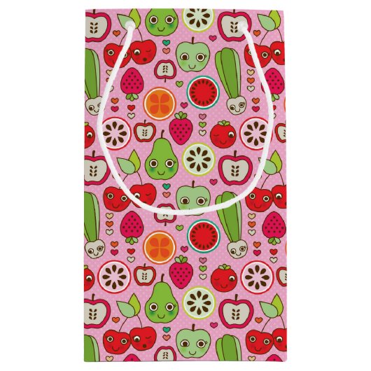 illustratiepatroon voor fruitkeuken klein cadeauzakje (Achterkant)