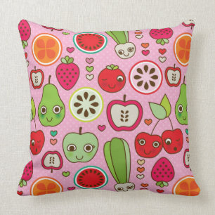 illustratiepatroon voor fruitkeuken kussen