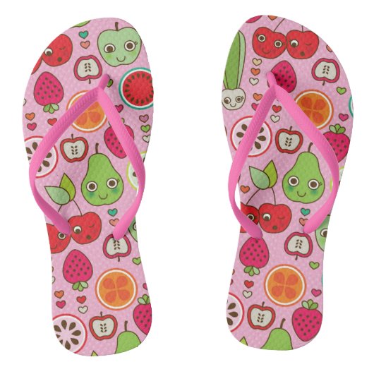 illustratiepatroon voor fruitkeuken teenslippers (Voetbed)