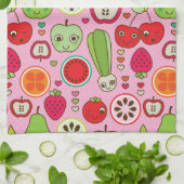 illustratiepatroon voor fruitkeuken theedoek (Gevouwen)