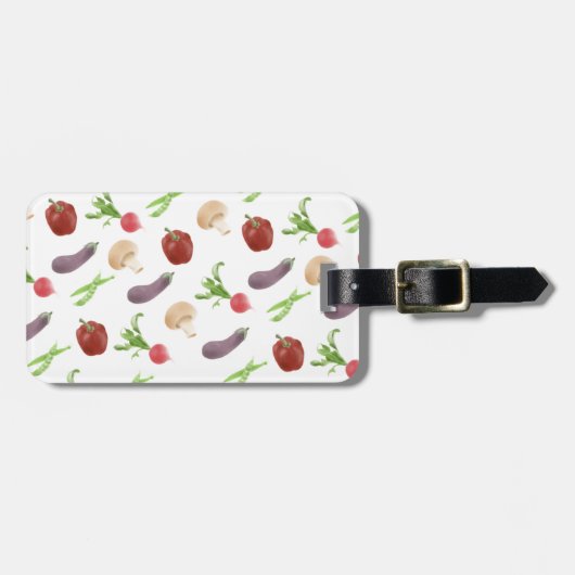 Illustratiepatroon voor groenten bagagelabel (Voorkant horizontaal)