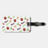 Illustratiepatroon voor groenten bagagelabel (Achterkant horizontaal)