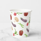 Illustratiepatroon voor groenten papieren bekers (Achterkant)