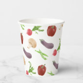 Illustratiepatroon voor groenten papieren bekers (Voorkant)