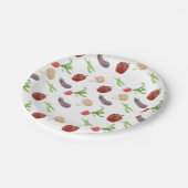 Illustratiepatroon voor groenten papieren bordje (Gekanteld)