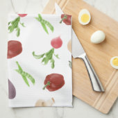 Illustratiepatroon voor groenten theedoek (Quarter Fold)