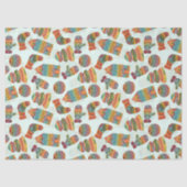 Illustratiepatroon voor kleurrijke kerstsymbolen tissuepapier (Voorkant)