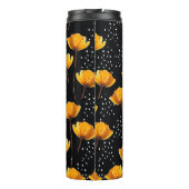 Illustratiepatroon voor levendige bloem- en polka- thermosbeker (Achterkant)