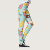 Illustratiepatroon voor schattige voedingsmiddelen leggings (Rechts)