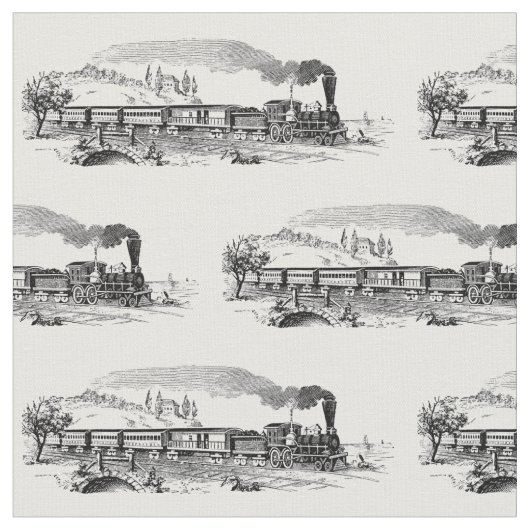  illustratiepatroon voor stuurstroomtrein stof (Close Up)